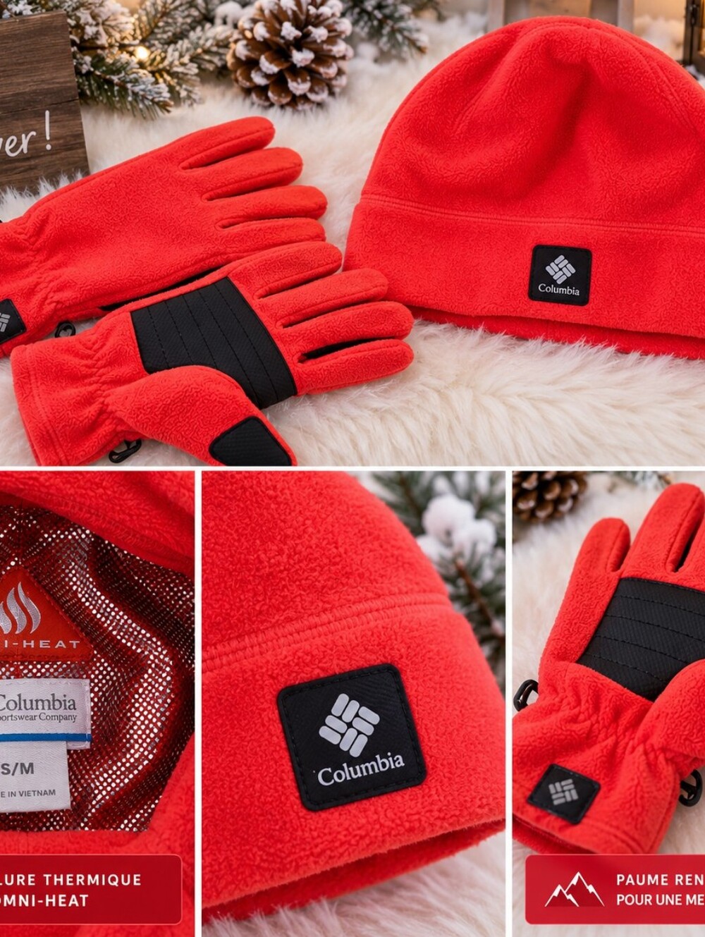 ❄️Columbia Winter Hat & Gloves Set